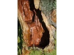 Dobar Brunnenpumpe|Gartenbrunnen|Design-Gartenbrunnen XL Baumstamm gewunden inkl. Pumpe