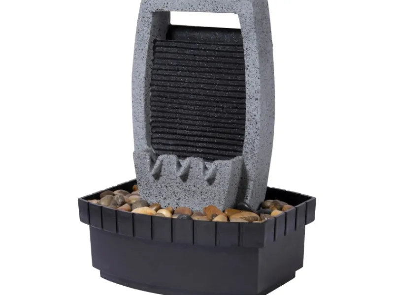 Design-Zimmerbrunnen in Steinoptik mit Deko-Steinen, Wasserspiel und Pumpe*Dobar