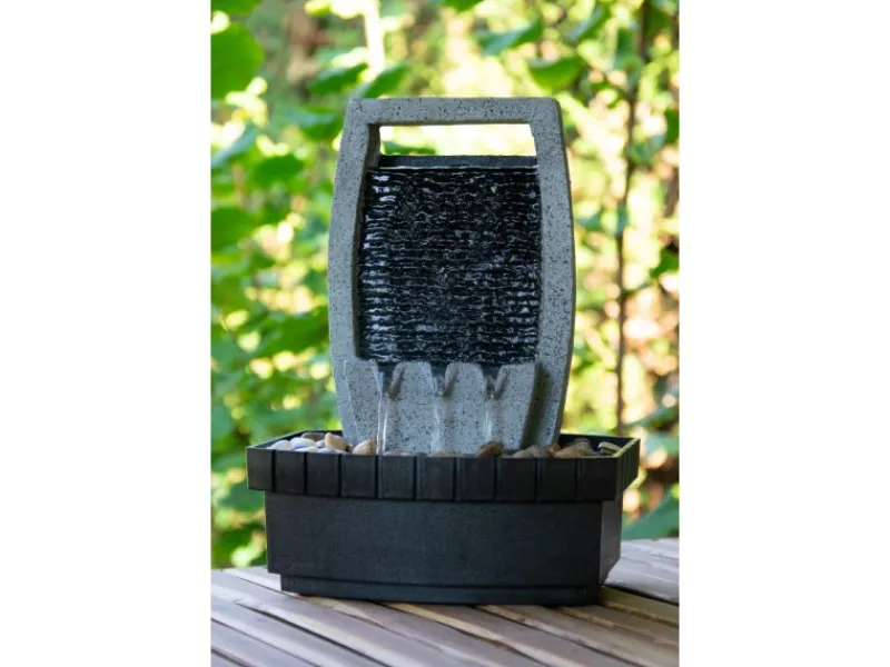 Design-Zimmerbrunnen in Steinoptik mit Deko-Steinen, Wasserspiel und Pumpe*Dobar