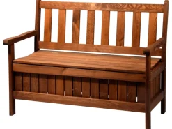 Gartenbank 2-Sitzer Kiefernholz geölt Braun 89 x 115 x 58 cm FSC®*Dobar Sale