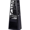 Dobar Feuerschalen|Gartenkamine|Gartenkamin Metall mit Grill-Rost Schwarz