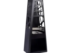 Dobar Feuerschalen|Gartenkamine|Gartenkamin Metall mit Grill-Rost Schwarz