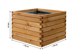 Dobar Rund Um Den Teich|Teichfolien|Gartenteich Alea inkl. Teichfolie Kiefer Braun 78 cm x 78 cm x 60 cm FSC®