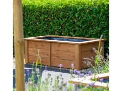 Gartenteich Kubus inkl. Teichfolie Kiefer Braun 120 x 72 x 42 cm FSC®*Dobar Sale