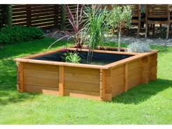 Dobar Rund Um Den Teich|Teichfolien|Gartenteich Maxime inkl. Teichfolie Kiefer Braun 150 x 120 x 40 cm FSC®