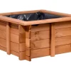 Gartenteich Square inkl. Teichfolie Kiefer Braun  78 x 78 x 42 cm FSC®*Dobar Best