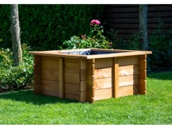 Gartenteich Square inkl. Teichfolie Kiefer Braun  78 x 78 x 42 cm FSC®*Dobar Best