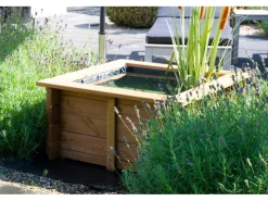 Gartenteich Square inkl. Teichfolie Kiefer Braun  78 x 78 x 42 cm FSC®*Dobar Best