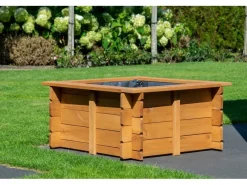 Gartenteich Square inkl. Teichfolie Kiefer Braun  78 x 78 x 42 cm FSC®*Dobar Best