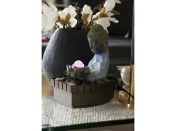 Dobar Brunnenpumpe|Indoor-Brunnen Buddha 27 cm x 20,5 cm x 16,5 cm