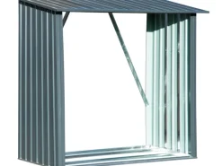 Kaminholzregal Madera Metall Grau 163 cm x 83 cm x 154 cm*Dobar Sale