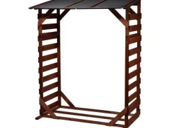 Dobar Kaminholzregale|Massives Kaminholzregal "Ligno" mit Bitumendach 169 x 133 x 77 cm FSC®