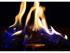 Outdoor-Feuerschale mit Gasflamme Madero 70 cm x 70 cm x 30 cm Braun*Dobar Best