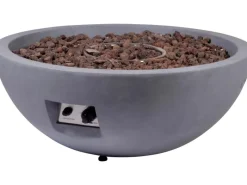 Outdoor-Feuerschale mit Gasflamme Lunar Ø 90 cm Grau*Dobar Clearance