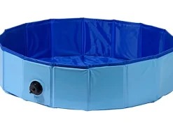 Dobar Wassersport|Runder Hundepool für draußen Kunststoff Blau Gr. S