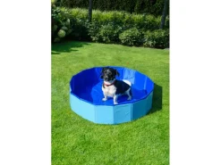 Dobar Wassersport|Runder Hundepool für draußen Kunststoff Blau Gr. S