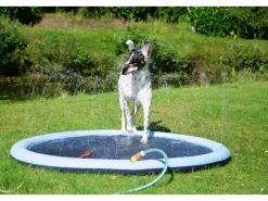 Splash Pool mit Wasserfontänen für Hunde Kunststoff Blau*Dobar Sale
