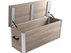 WPC Auflagenbox 115 cm x 42,8 cm x 47,2 cm Silbergrau*Dobar Outlet
