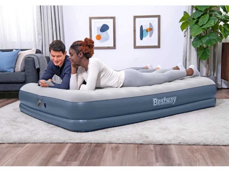 Bestway Brunnenpumpe|Doppelluftbett mit Elektropumpe 204 x 152 x 36 cm