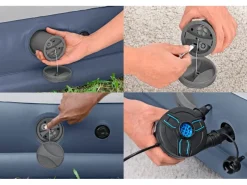 Bestway Brunnenpumpe|Doppelluftbett mit Elektropumpe 204 x 152 x 36 cm