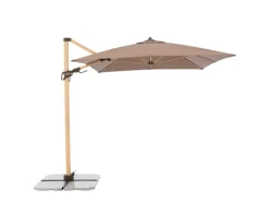 Doppler Sonnenschirme|Ampelschirm Alu Wood 300 cm x 220 cm mit Kurbelmechanik