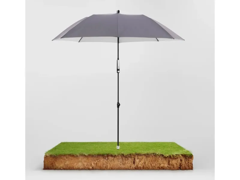 Doppler Balkonsichtschutz|Marktschirm Expert Ø 156 cm Anthrazit mit Handöffner