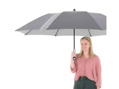 Doppler Balkonsichtschutz|Marktschirm Expert Ø 156 cm Anthrazit mit Handöffner