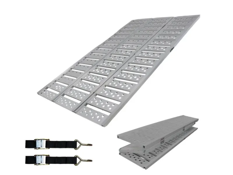 DREIBREIT Quads|Motorroller|By TRUTZHOLM 3-Fach Auffahrrampe Klappbar 255cm Grau