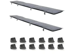 2 Bierbank Auflagen zum Wenden 180 x 28 x 2 cm inkl. 12 Bodenschoner*DuneDesign Clearance