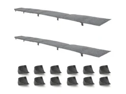 2 Bierbank Auflagen zum Wenden 220 x 25 x 2 cm inkl. 12 Bodenschoner*DuneDesign Clearance