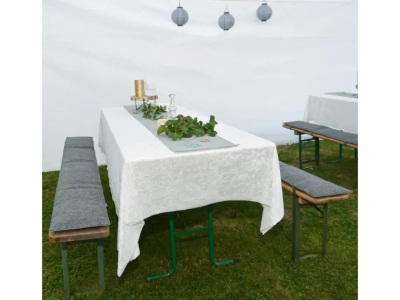 2 Bierbank Auflagen zum Wenden 220 x 25 x 2 cm inkl. 12 Bodenschoner*DuneDesign Clearance