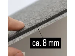 2 Eckige Sitzkissen aus Filz 35 x 35 cm in Grau und Hellgrau*DuneDesign