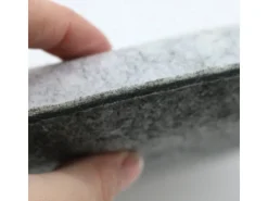 DuneDesign Sitzkissen|Gartenstuhlauflagen|4 Runde Sitzkissen aus Filz Ø 35 x 2,5 cm in Grau