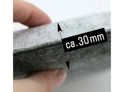 DuneDesign Gartenstuhlauflagen|4 Runde Sitzkissen aus Filz Ø 35 cm 3 cm Stark in Grau