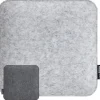DuneDesign Sitzkissen|Gartenstuhlauflagen|Eckiges Sitzkissen aus Filz 35 x 35 cm 30 mm Stark in Grau