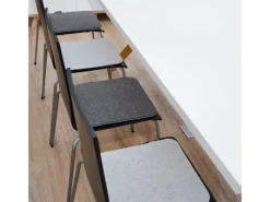 Eckiges Sitzkissen aus Filz 35 x 35 cm 8 mm Stark in Hellem Grau*DuneDesign Outlet