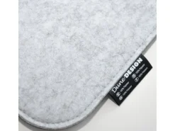 Eckiges Sitzkissen aus Filz 35 x 35 cm 8 mm Stark in Hellem Grau*DuneDesign Outlet