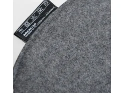 DuneDesign Sitzkissen|Gartenstuhlauflagen|Ovales Sitzkissen aus Filz 40 x 37 cm 8 mm Stark in Grau