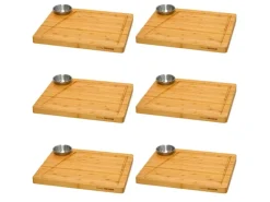 Raclette Teller Set mit Dipschale für 6 Personen 30 x 25 cm*DuneDesign Online