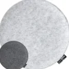 DuneDesign Sitzkissen|Sitzkissen Rund Ø 35 cm 25 mm Stark aus Filz in Grau
