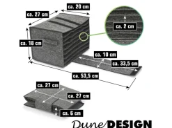 DuneDesign Campingzubehör|Tellerhalter für 8 Teller & Tassenhalter für 6 Tassen Anthrazit