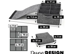 DuneDesign Campingzubehör|Tellerhalter für 8 Teller & Tassenhalter für 6 Tassen Anthrazit