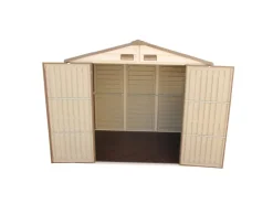 Kunststoff-Gerätehaus WoodSide Beige 7,6 m²*Duramax Hot