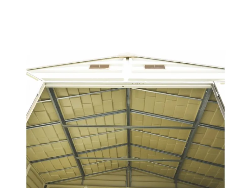 Kunststoff-Gerätehaus WoodSide Beige 7,6 m²*Duramax Hot