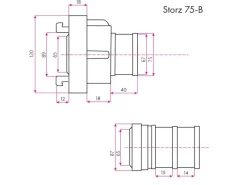3 Zoll Feuerwehrschlauch Flachschlauch mit Storz 75-B Kupplung Länge 20m*Eberth Best