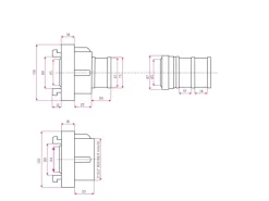Eberth Schlauch Kupplungen|Gartenschlauchwagen|3 Zoll Kupplung im Set Innendurchmesser 87mm Außendurchmesser 75mm