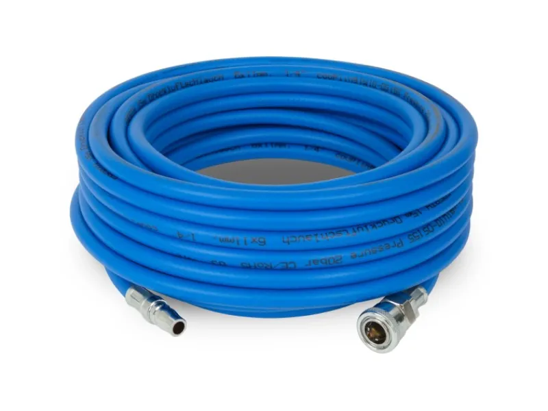 Druckluftschlauch Länge 15m Durchmesser 6mm x 11mm 1/4 Kupplung 20 Bar*Eberth Discount