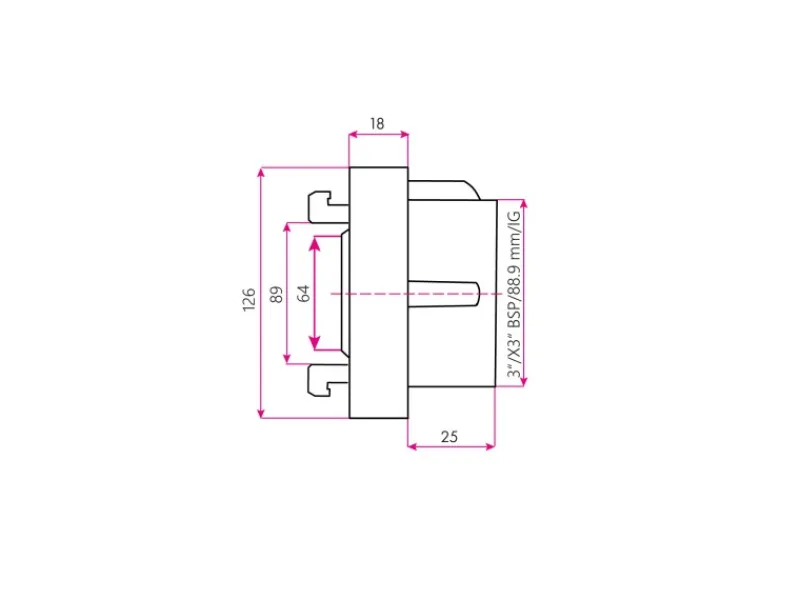 Eberth Wasserpumpe|Schlauch Kupplungen|Festkupplung IG Storz 75-B Schlauchkupplung in 3 Zoll Innengewinde 87mm