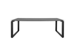 ebuy24 Denver Gartentisch 220 x 100 cm Grau Schwarz* Outlet