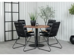 Gartenstühle|ebuy24 Lindos Gartenstuhl Stapelbar Schwarz